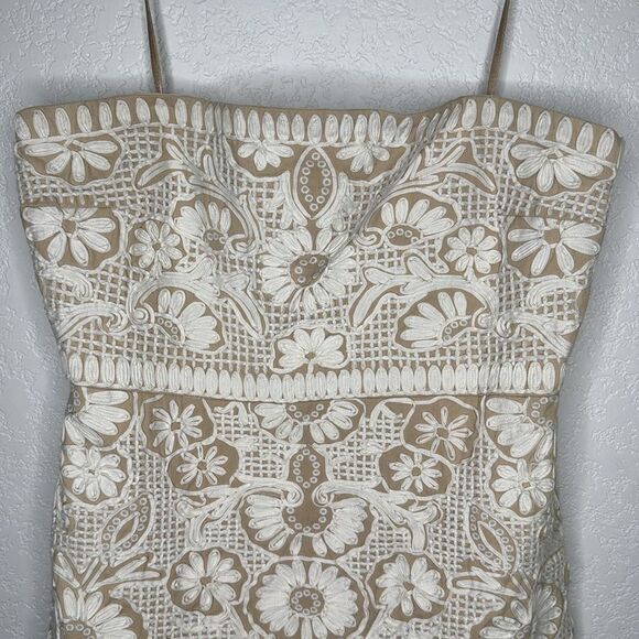 NWT Veronica Beard Agata Dress Strapless Mini in Light Pebble Sz 12 - Picture 4 of 16